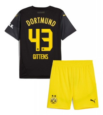 Borussia Dortmund Jamie Bynoe-Gittens #43 Borta Kläder Barn 2024-25 Kortärmad (+ Korta byxor)